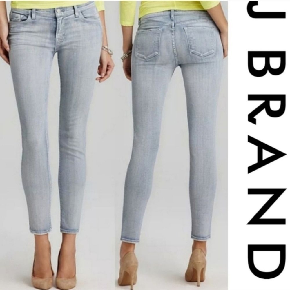 J Brand 7/8 Jean Womens Size 29 Light Blue Stretch Denim Designer Cropped Casual